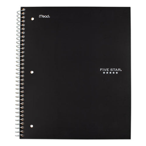 Wirebound Notebook With Two Pockets, 1-subject, Medium/college Rule, Black Cover, (100) 11 X 8.5 Sheets