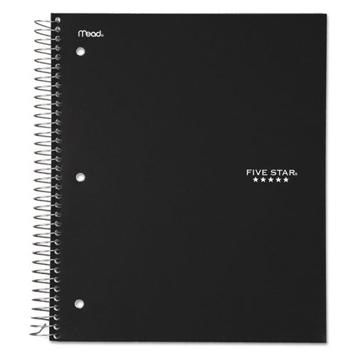 Wirebound Notebook, 3-subject, Medium/college Rule, Black Cover, (150) 11 X 8.5 Sheets