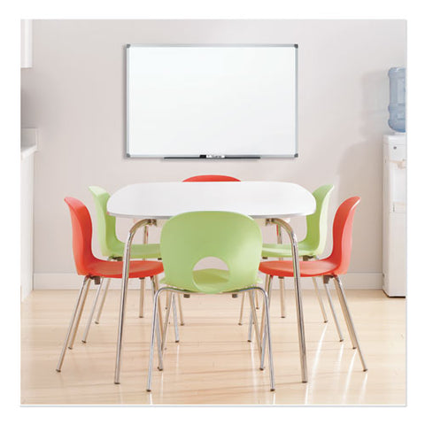 Dry Erase Board With Aluminum Frame, 36" X 24", White Surface, Satin Aluminum Frame