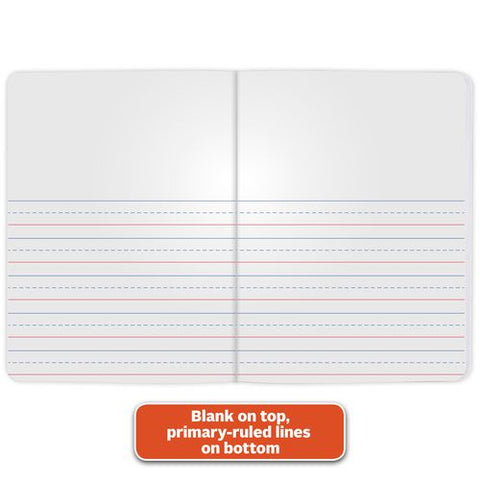 Primary Journal Half Page Ruled, Blue Marble Cover, Primary Rule, (100) 9.75 X 7.5 Sheets