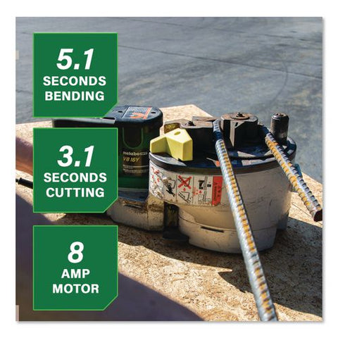 8 Amp Variable Speed Portable Rebar Cutter And Bender, Cuts/bends #3 To #5 Grade 60 Rebar