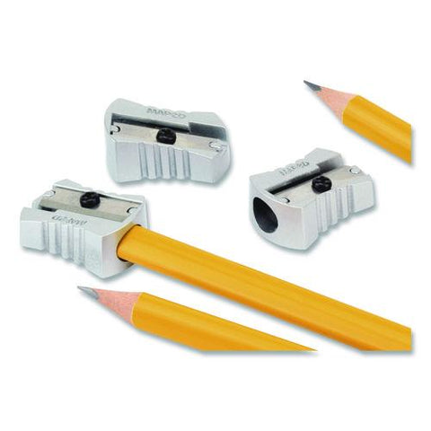 Classic 1-hole Metal Pencil Sharpener, 2.26 X 0.49 X 4.33, Silver