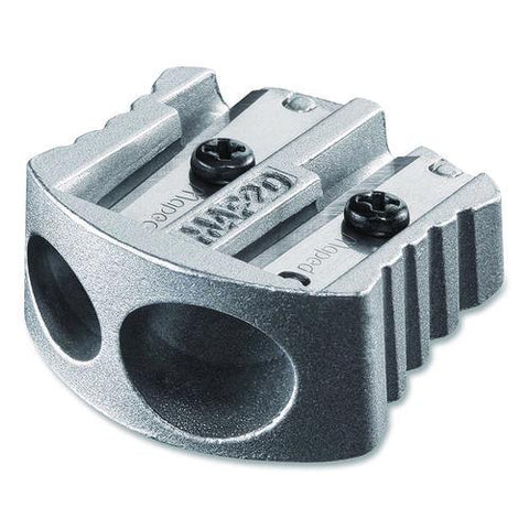 Classic 2-hole Metal Pencil Sharpener, 2.56 X 0.67 X 4.92, Silver