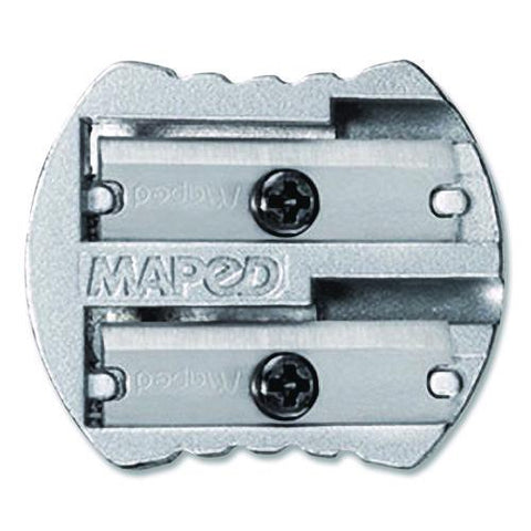 Classic 2-hole Metal Pencil Sharpener, 2.56 X 0.67 X 4.92, Silver