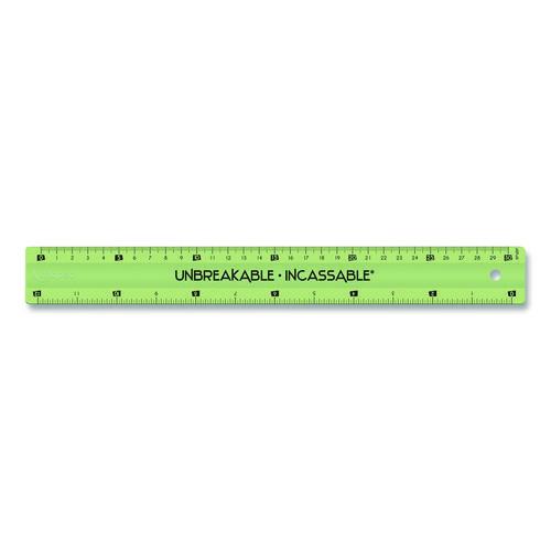 Unbreakable 12" Ruler, Standard/metric, 12.72" Long, Randomly Assorted Color