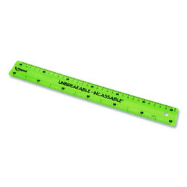Unbreakable 12" Ruler, Standard/metric, 12.72" Long, Randomly Assorted Color