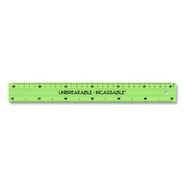Unbreakable 12" Ruler, Standard/metric, 12.72" Long, Randomly Assorted Color