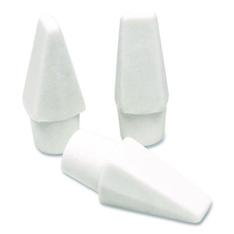 Professional Hi-polymer Oversized Pencil Cap Erasers, For Pencil Marks, White, 10/pack