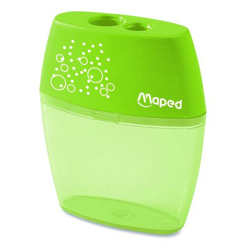 Shaker Two-hole Canister Pencil Sharpener, 3.74 X 1.02 X 4.92, Randomly Assorted Color