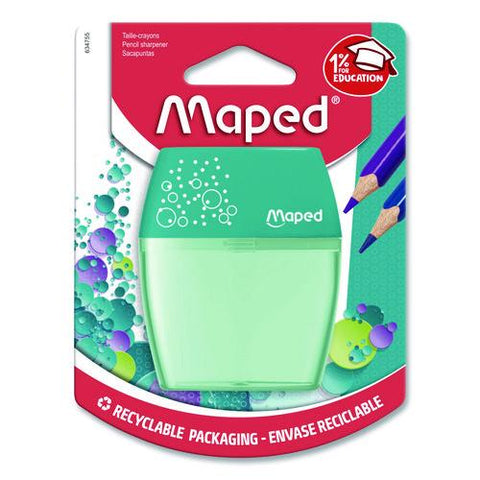 Shaker Two-hole Canister Pencil Sharpener, 3.74 X 1.02 X 4.92, Randomly Assorted Color