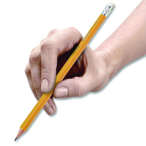 Essentials Triangular Pre-sharpened Pencils, Hb (#2), Black Lead, Yellow Barrel, 144/box