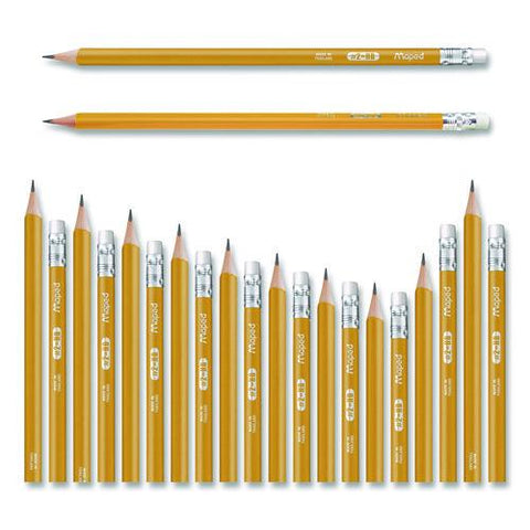 Essentials Triangular Pre-sharpened Pencils, Hb (#2), Black Lead, Yellow Barrel, 144/box
