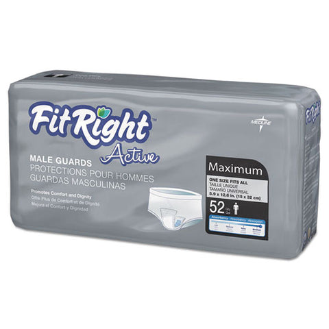 Fitright Active Male Guards, 6" X 11", White, 52/pack