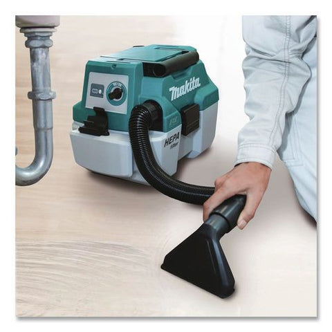 Lxt 18 V Li-ion Hepa Dust Extractor/vacuum (tool Only), 2 Gal Tank Capacity, Black/teal/white