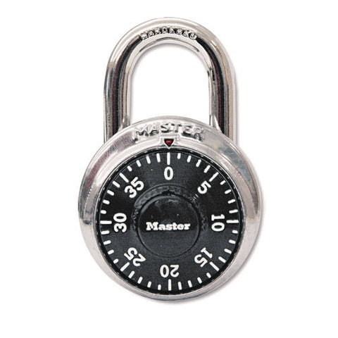 Combination Lock, Stainless Steel, 1.87" Wide, Silver