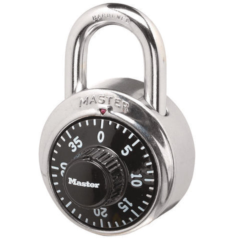 Combination Lock, Stainless Steel, 1.87" Wide, Silver