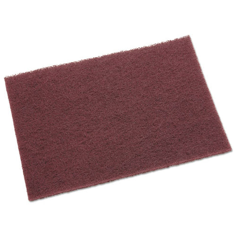 General Purpose Hand Pad, 6 X 9, Maroon, 20/box, 3 Boxes/carton