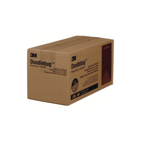 Doodlebug Scrub 'n Strip Pad, 4.63 X 10, Brown, 5 Pads/box, 4 Boxes/carton