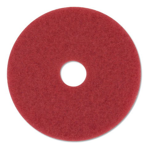 Low-speed Buffer Floor Pads 5100, 17" Diameter, Red, 5/carton