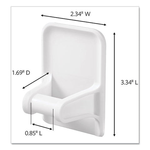 Spray Bottle Holder, 2.34w X 1.69d X 3.34h, White, 2 Hangers/4 Strips/pack