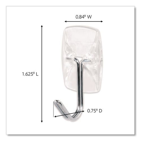 Small Wire Hooks, Small, Plastic/metal Wire, White, 0.5 Lb Capacity, 6/pack