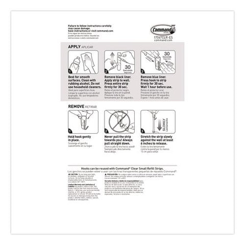 Small Wire Hooks, Small, Plastic/metal Wire, White, 0.5 Lb Capacity, 6/pack