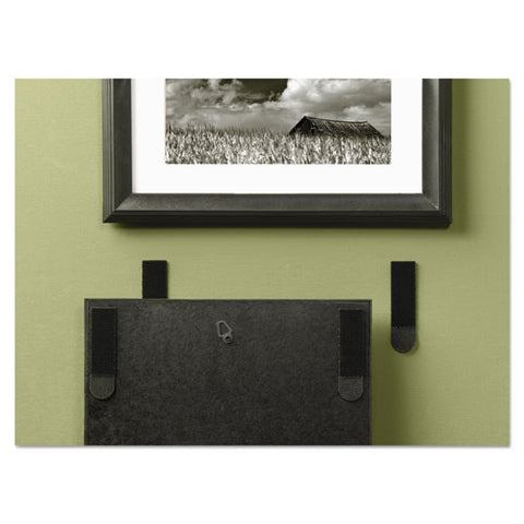 Picture Hanging Strips, Removable, Holds Up To 3 Lbs Per Pair, 0.75 X 2.75, Black, 4 Pairs/pack