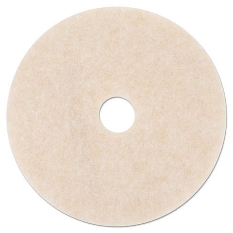 Ultra High-speed Topline Floor Burnishing Pads 3200, 20" Diameter, White/amber, 5/carton