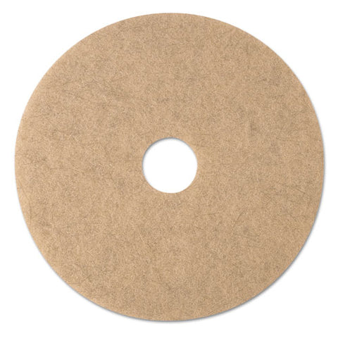 Ultra High-speed Natural Blend Floor Burnishing Pads 3500, 20" Diameter, Tan, 5/carton