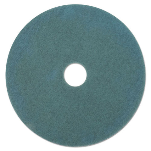 Ultra High-speed Floor Burnishing Pads 3100, 27" Diameter, Aqua, 5/carton