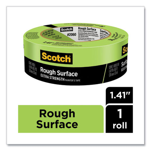 Rough Surface Extra Strength Painter's Tape, 3" Core, 1.41" X 60.1 Yds, Green