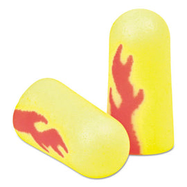 E-a-rsoft Blasts Earplugs, Cordless, Foam, Yellow Neon/red Flame, 200 Pairs/box