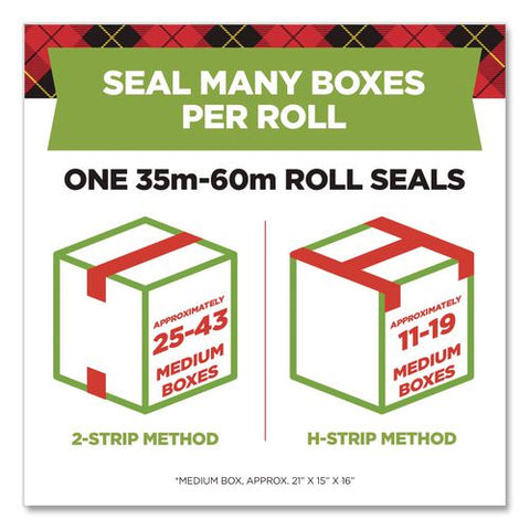 Sure Start Packaging Tape, 3" Core, 1.88" X 43.7 Yd, Clear, 6/pack