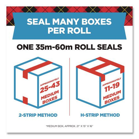 3850 Heavy-duty Packaging Tape With Dispenser, 3" Core, 1.88" X 54.6 Yd, Clear, 2 Rolls/pack