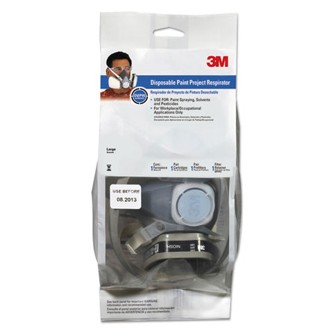 Half Facepiece Disposable Respirator Assembly, Large