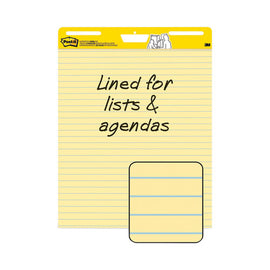 Vertical-orientation Self-stick Easel Pads, Presentation Format (1.5" Rule), (30) Yellow 25 X 30 Sheets, 2/carton