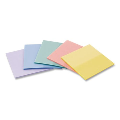 Transparent Notes, 2.88" X 2.88", Assorted Pastel Colors, 36 Sheets/pad, 5 Pads/pack