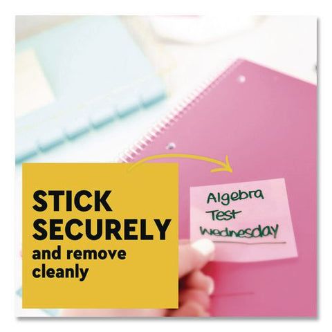 Transparent Notes, 2.88" X 2.88", Assorted Pastel Colors, 36 Sheets/pad, 5 Pads/pack