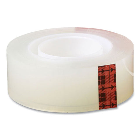 Transparent Tape, 1" Core, 0.5" X 36 Yds, Crystal Clear, 2/pack