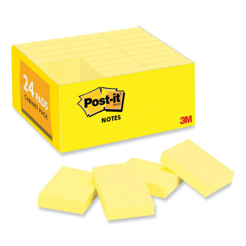 Original Pads In Canary Yellow, Value Pack, 1.38" X 1.88", 100 Sheets/pad, 24 Pads/pack