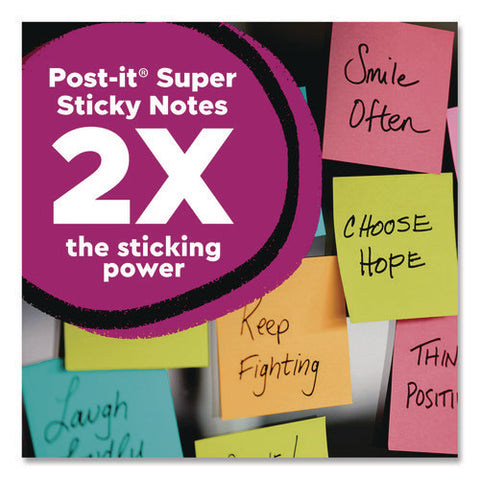 Super Sticky Pads In Canary Yellow, 3 X 3, 90 Sheets/pad, 10 Pads/pack