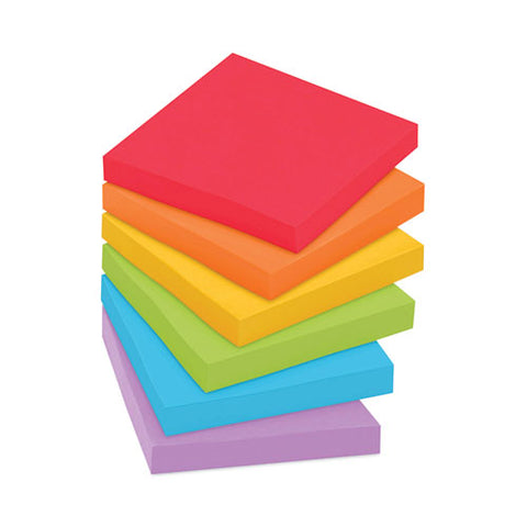 Pads In Playful Primary Collection Colors, 3" X 3", 90 Sheets/pad, 12 Pads/pack