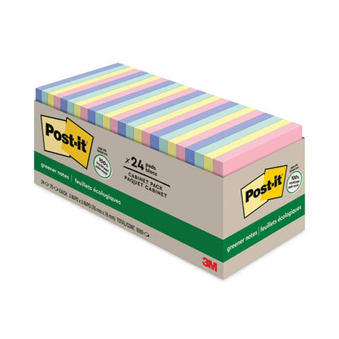 Original Recycled Note Pad Cabinet Pack, 3" X 3", Sweet Sprinkles Collection Colors, 75 Sheets/pad, 24 Pads/pack