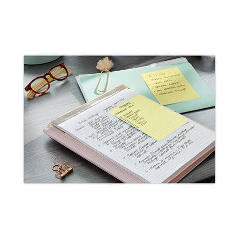 Original Recycled Note Pads, Note Ruled, 4" X 6", Canary Yellow, 100 Sheets/pad, 12 Pads/pack