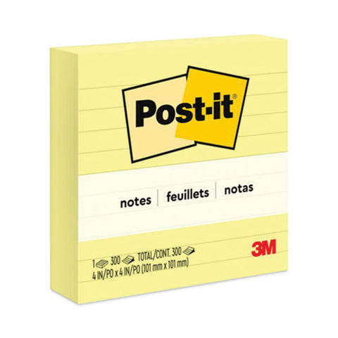 Original Pads In Canary Yellow, Note Ruled, 4" X 4", 300 Sheets/pad