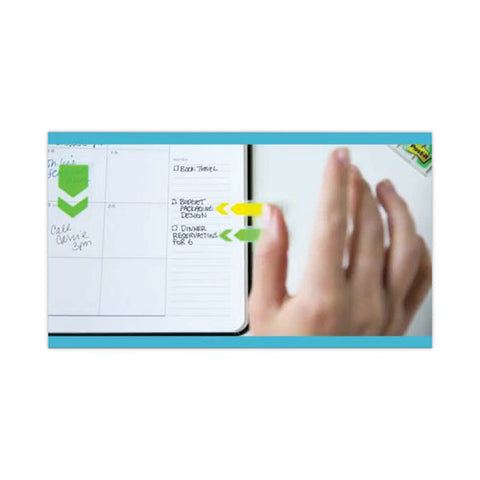 Arrow Message 1" Page Flags, "sign And Date", Green, 50 Flags/dispenser, 2 Dispensers/pack