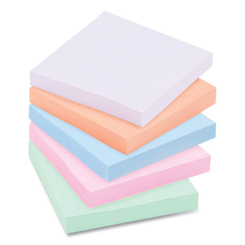 Recycled Notes In Wanderlust Pastels Collection Colors, 3" X 3", 65 Sheets/pad, 6 Pads/pack