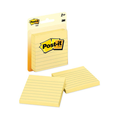 Original Pads In Canary Yellow, Note Ruled, 3" X 3", 100 Sheets/pad, 2 Pads/pack