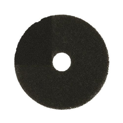 Low-speed High Productivity 7300 Floor Pads, 13" Diameter, Black, 5/carton