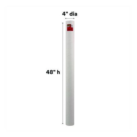 Mailing Tube, 48" Long, 4" Diameter, White, 12/carton